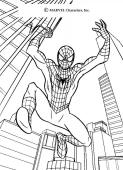 El salto de Spiderman - Colorear - Dibujos para colorear PERSONAJES FAMOSOS - Dibujos para colorear PERSONAJES COMIC - Dibujos para colorear SUPERHEROES - Spiderman para colorear