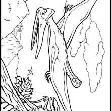 Dibujo dinosaurio pajaro