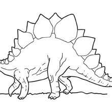 Dinosaurio estegosaurio - Colorear - Dibujos para colorear ANIMALES - Dibujos DINOSAURIOS para colorear  - Colorear dinosaurio ESTEGOSAURIO