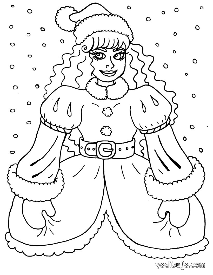Dibujos para colorear princesa de las nieves es