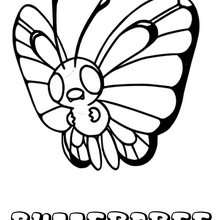 Dibujo Butterfree - Colorear - DIBUJOS ANIMADOS: dibujos para colorear - MANGA: dibujos para colorear - Pokemon: dibujos para pintar