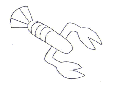 Dibuja un bogavante - Dibujar Dibujos - Aprender cómo dibujar paso a paso - Dibujar dibujos ANIMALES - Dibujar los animales del mar