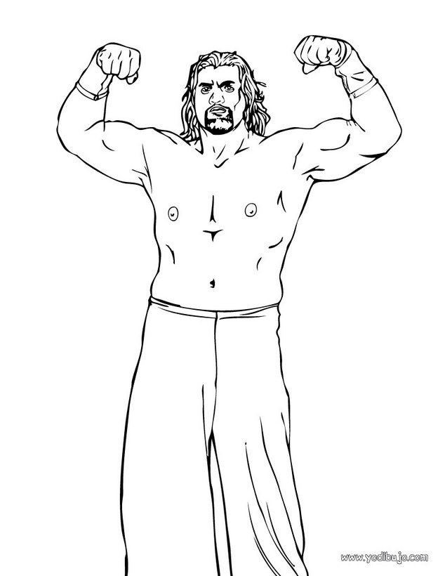 Dibujos para colorear luchador great khali - es.hellokids.com