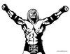Dibujo del luchador Triple H 2 - Colorear - Dibujos para colorear PERSONAJES FAMOSOS - DEPORTES: dibujos para colorear - Lucha Libre (Catch): dibujos para colorear