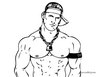 Dibujo de John Cena el luchador - Colorear - Dibujos para colorear PERSONAJES FAMOSOS - DEPORTES: dibujos para colorear - Lucha Libre (Catch): dibujos para colorear