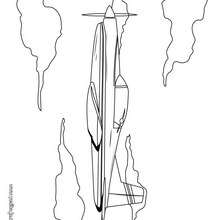 Dibujo avi�n de helice - Colorear - VEHICULOS: Dibujos para colorear - Dibujos de aviones y helic�pteros