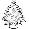 Dibujos del árbol de Navidad y de los adornos para pintar - Dibujos de Navidad para colorear y pintar - Colorear