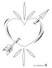 Dibujo para pintar FLECHAZO CUPIDO - Dibujos para Colorear y Pintar - Dibujos para colorear FIESTAS - Dibujos para colorear SAN VALENTIN - Dibujo para colorear CUPIDO EL ANGEL DEL AMOR