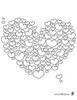 Dibujo para colorear 1000 CORAZONES - Dibujos para Pintar y Colorear - Dibujos para colorear FIESTAS - Dibujos para colorear SAN VALENTIN - Colorear CORAZON
