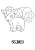 Dibujo Pokemon Vulpix - Colorear - Dibujos para colorear PERSONAJES FAMOSOS - Dibujos para colorear POKEMON - Dibujos para colorear POKEMON FUEGO