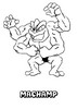 Dibujo Pokemon Machamp - Colorear - Dibujos para colorear PERSONAJES FAMOSOS - Dibujos para colorear POKEMON - Dibujos para pintar POKEMON LUCHA