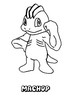  Dibujo Pokemon Machop - Colorear - Dibujos para colorear PERSONAJES FAMOSOS - Dibujos para colorear POKEMON - Dibujos para pintar POKEMON LUCHA