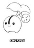 Dibujo Pokemon Cherubi - Dibujos para Colorear y Pintar - Dibujos para colorear MANGA - Dibujos para colorear POKEMON - Dibujos para colorear POKEMON PLANTA