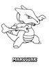 Dibujo Pokemon Marowak - Dibujos para Colorear y Pintar - Dibujos para colorear MANGA - Dibujos para colorear POKEMON - Dibujos para colorear POKEMON TIERRA