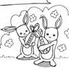 Dibujos para colorear CONEJOS DE PASCUA - Dibujos para colorear PASCUA - Colorear