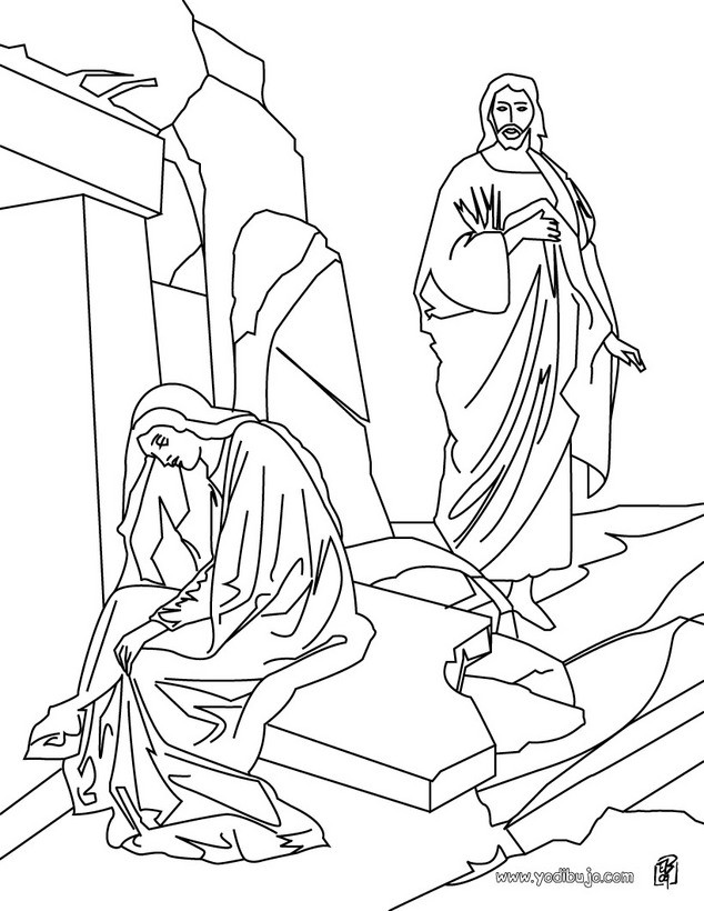 Dibujos para colorear resurrección de jesús 