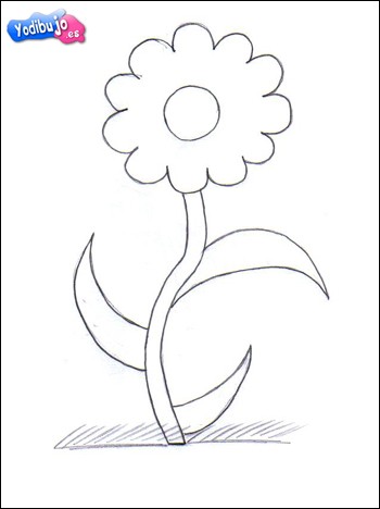 Aprender a dibujar dibujar una flor primavera 