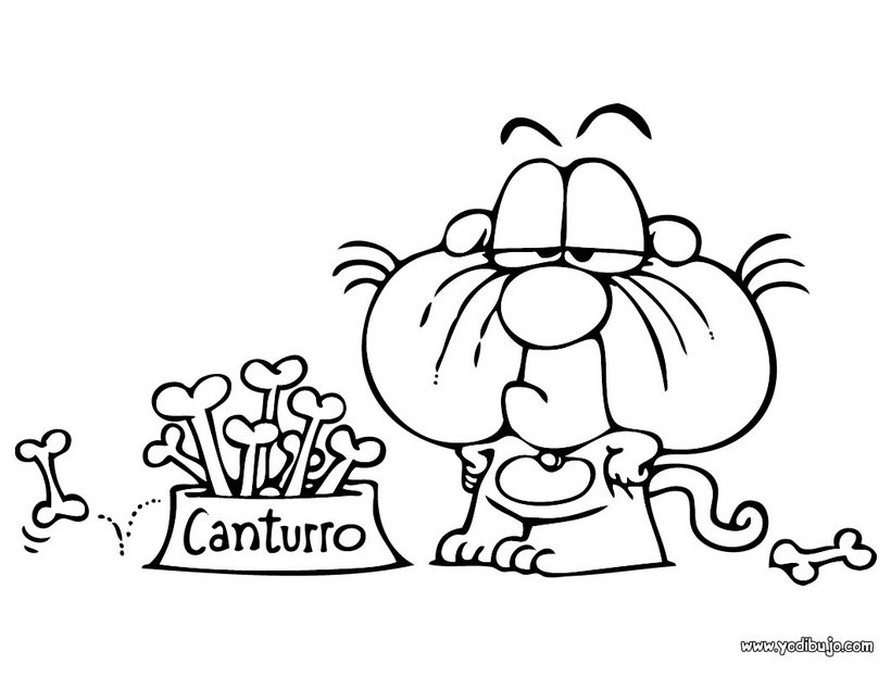 Dibujos para colorear GATURRO - Dibujo para colorear CANTURRO