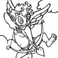 Dibujo para colorear CUPIDO - Dibujos para colorear FIESTAS - Colorear