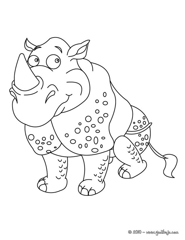 Dibujo para pintar RINOCERONTE