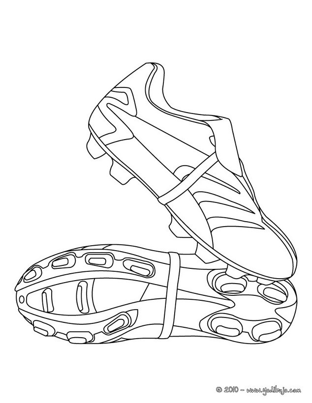 puñetazo Cerebro Oscuro Dibujos para colorear botas de fútbol - es.hellokids.com