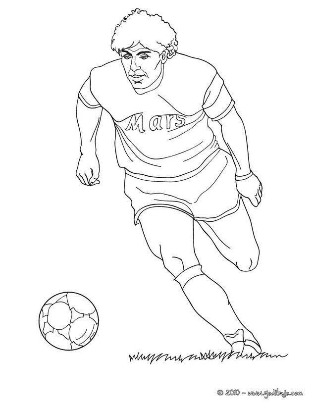 Dibujos para colorear diego maradona - es.hellokids.com