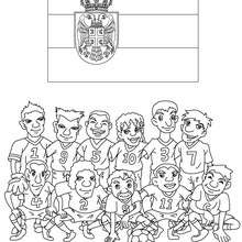 Dibujo del EQUIPO SERBIA - Dibujos para Colorear y Pintar - Dibujos para colorear DEPORTES - Dibujos de FÚTBOL para colorear - EQUIPOS DE FUTBOL para colorear