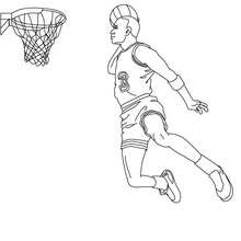 Dibujo de un mate de basquetbol