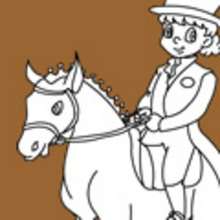 Dibujos de EQUITACION para colorear - Dibujos para colorear DEPORTES - Dibujos para Pintar y Colorear