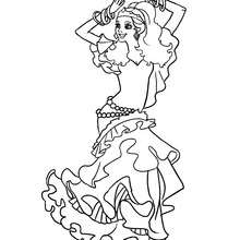 Dibujo para colorear princesa española