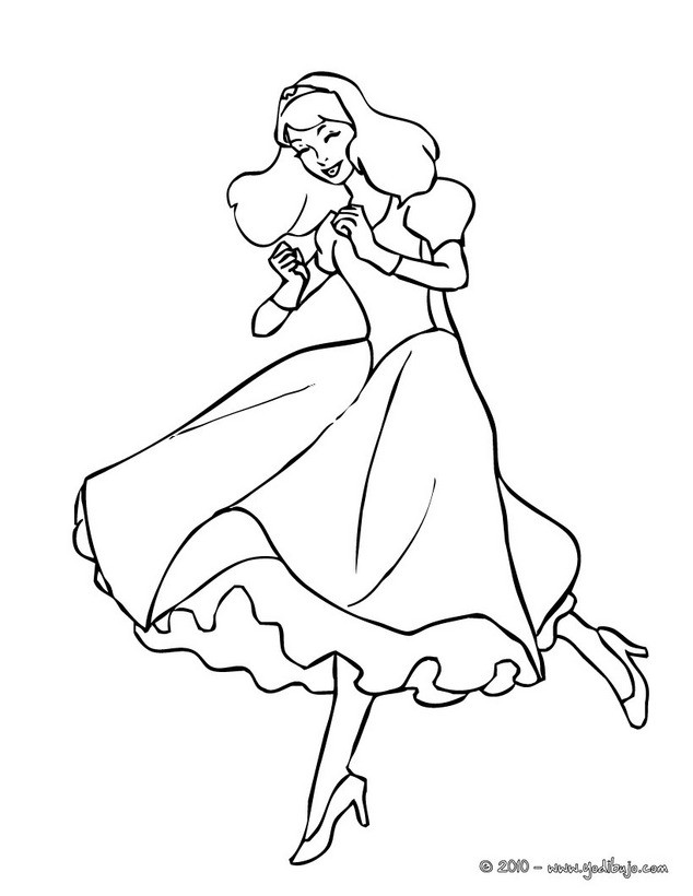 dancing princess coloring pages - photo #7