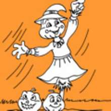 Dibujos para colorear ESPANTAPAJAROS HALLOWEEN - Dibujos para colorear FIESTAS - Dibujos para Pintar y Colorear