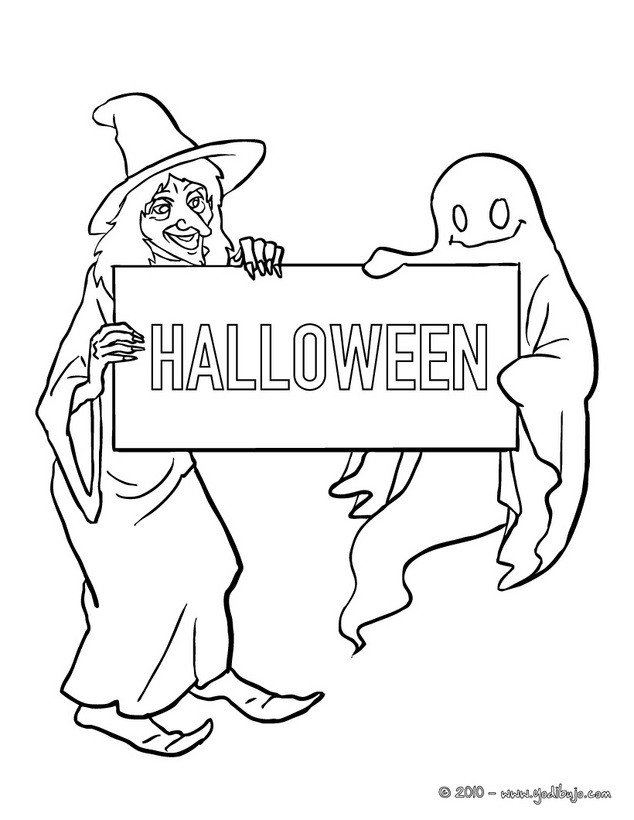 dibujos para colorear de halloween brujas