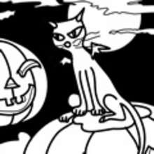 También en Dibujo para colorear GATO NEGRO halloween