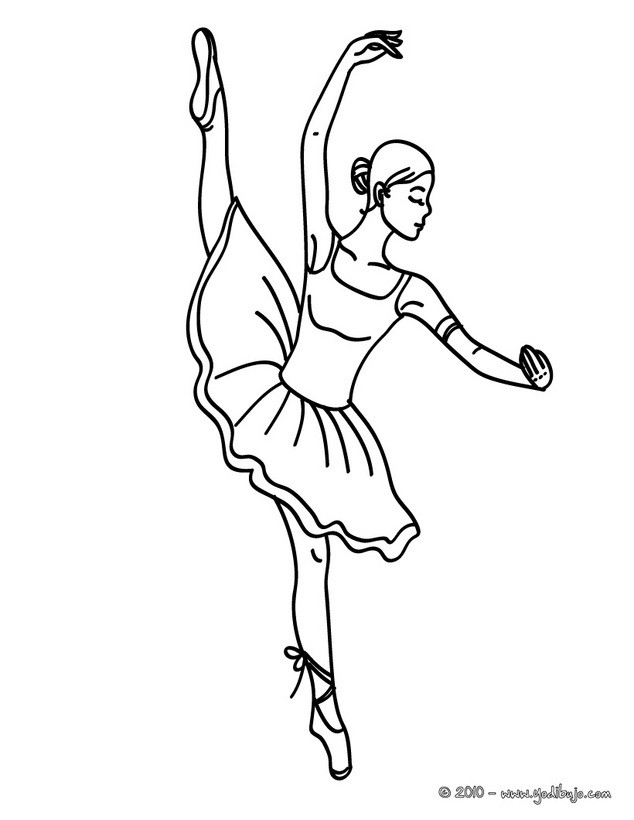 Dibujos para colorear bailarina bailando 