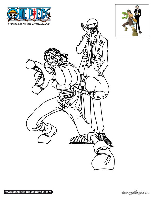 Dibujo para colorear USOPP y KURO