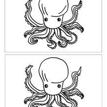 OCTOPUS MARINO busca las 12 diferencias - Juegos divertidos - Juegos de DIFERENCIAS para niños - Juegos de buscar diferencias ANIMALES