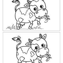 VACA busca las 5 diferencias - Juegos divertidos - Juegos de DIFERENCIAS para niños - Juegos de buscar diferencias ANIMALES
