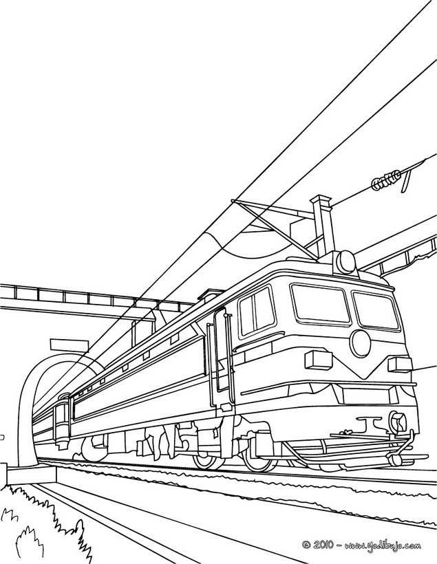  Dibujos para colorear locomotora electrica