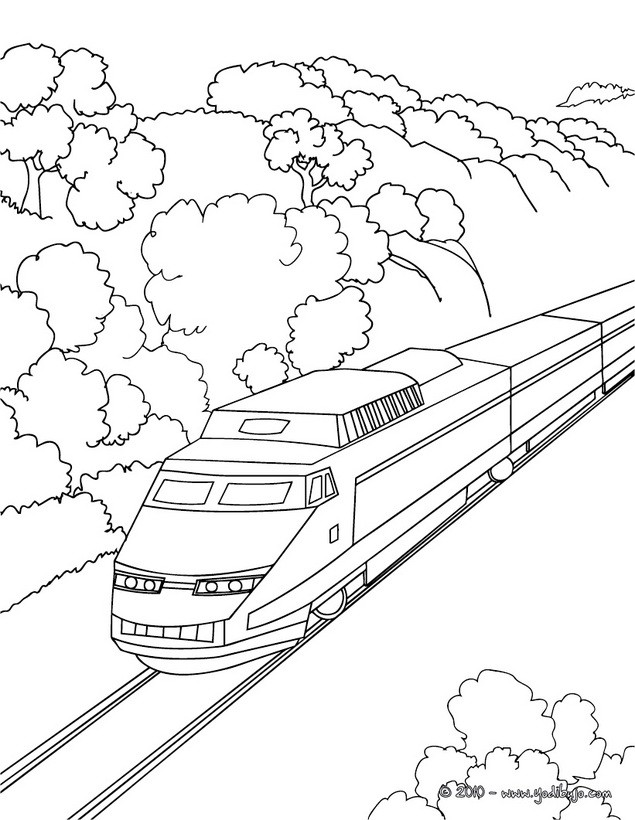 Dibujos para colorear nuevo tren ave 