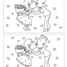 BESO SAN VALENTIN busca las 5 diferencias - Juegos divertidos - Juegos de DIFERENCIAS para niños - Juegos de buscar diferencias SAN VALENTIN - Juegos de pintar diferencias CORAZONES DE SAN VALENTIN