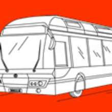 Dibujos para colorear de AUTOBUSES - Dibujos para colorear MEDIOS DE TRANSPORTE - Dibujos para Colorear y Pintar