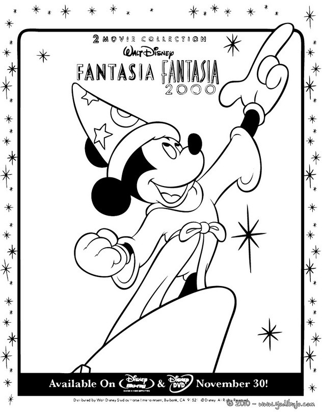 Fantasia Coloring Page Mickey Mouse Coloring Pages Coloring Pages