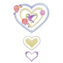 Mobil PAJAROS Y CORAZON - Manualidades para niños - SAN VALENTIN manualidades infantiles - Regalos para SAN VALENTIN