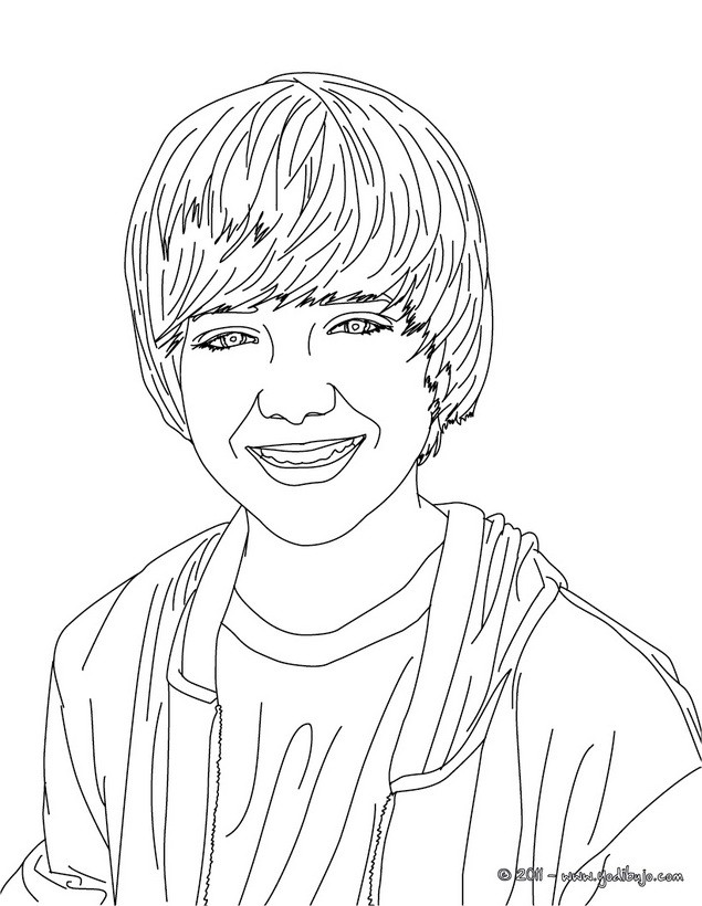 Dibujo de un retrato de Greyson Chance para colorear
