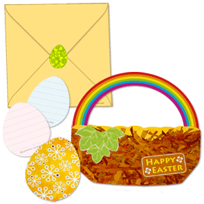 Manualidad infantil : Tarjeta pop up Huevos de Pascua