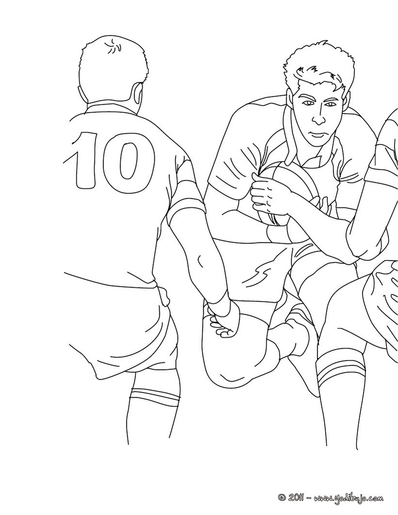 Dibujos Para Colorear Un Scrum De Rugby 2195