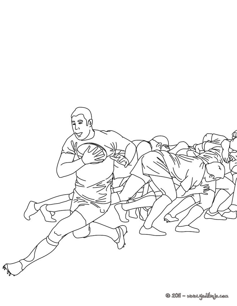 Dibujos Para Colorear La Melé De Rugby 2524
