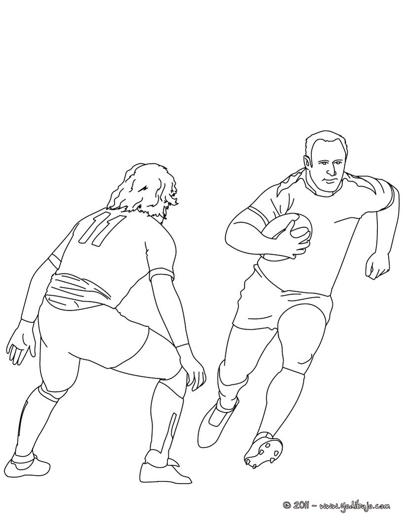 Dibujos Para Colorear Un Partido De Rugby 5527