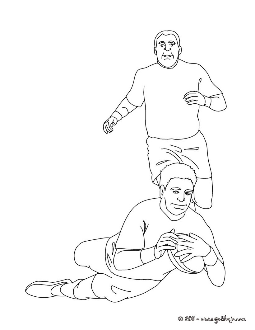 Dibujos Para Colorear Un Ensayo De Rugby 9956